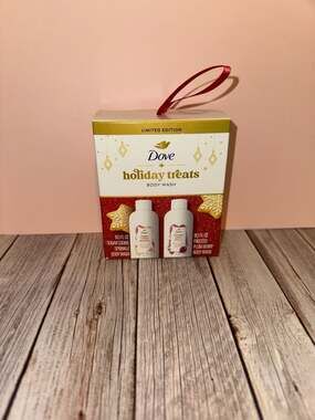 2- Dove Beauty Limited Edition Holiday Treat Mini Body Washes Giftpack -